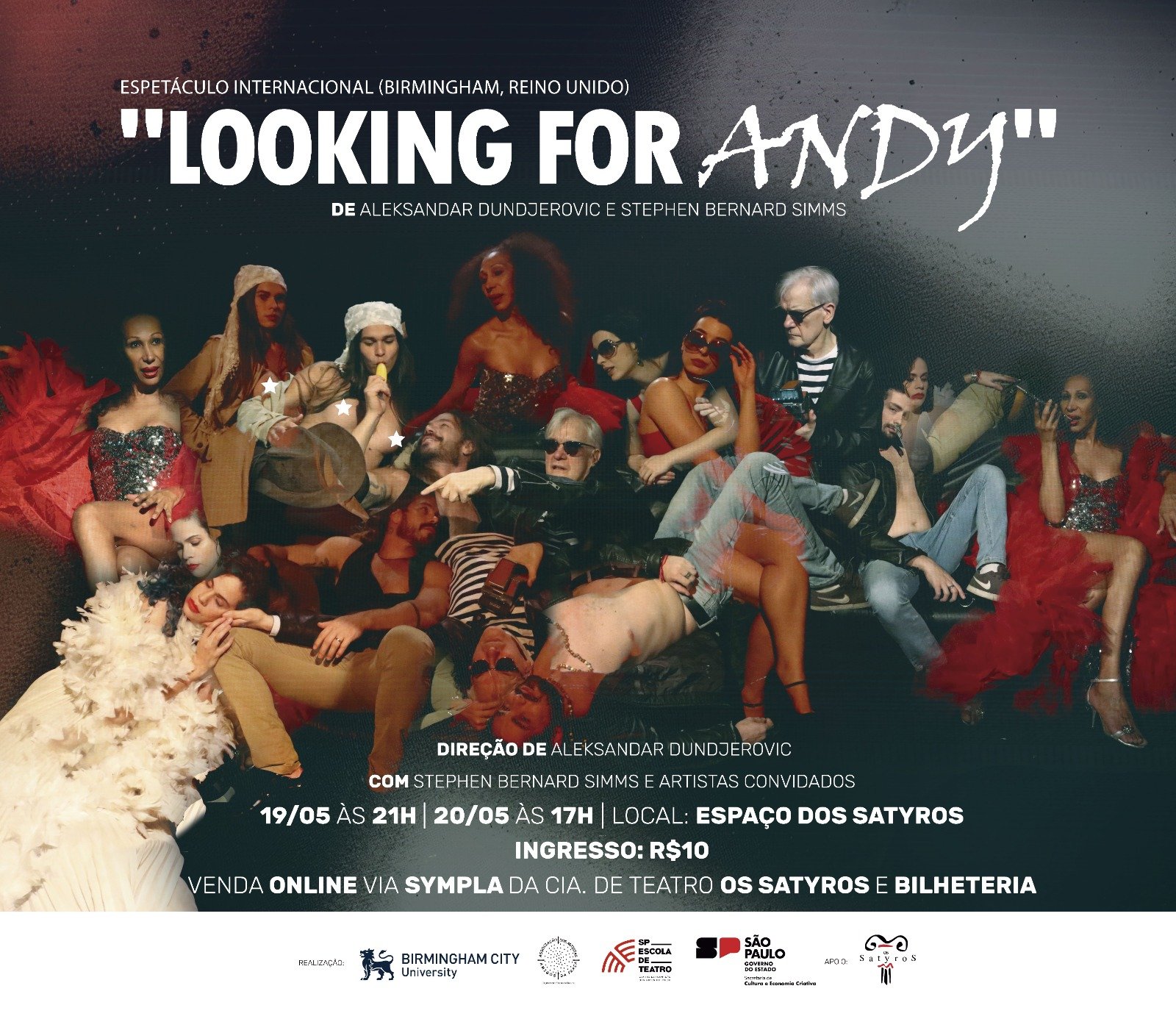 Cartaz de divulgação da peça Looking for Andy