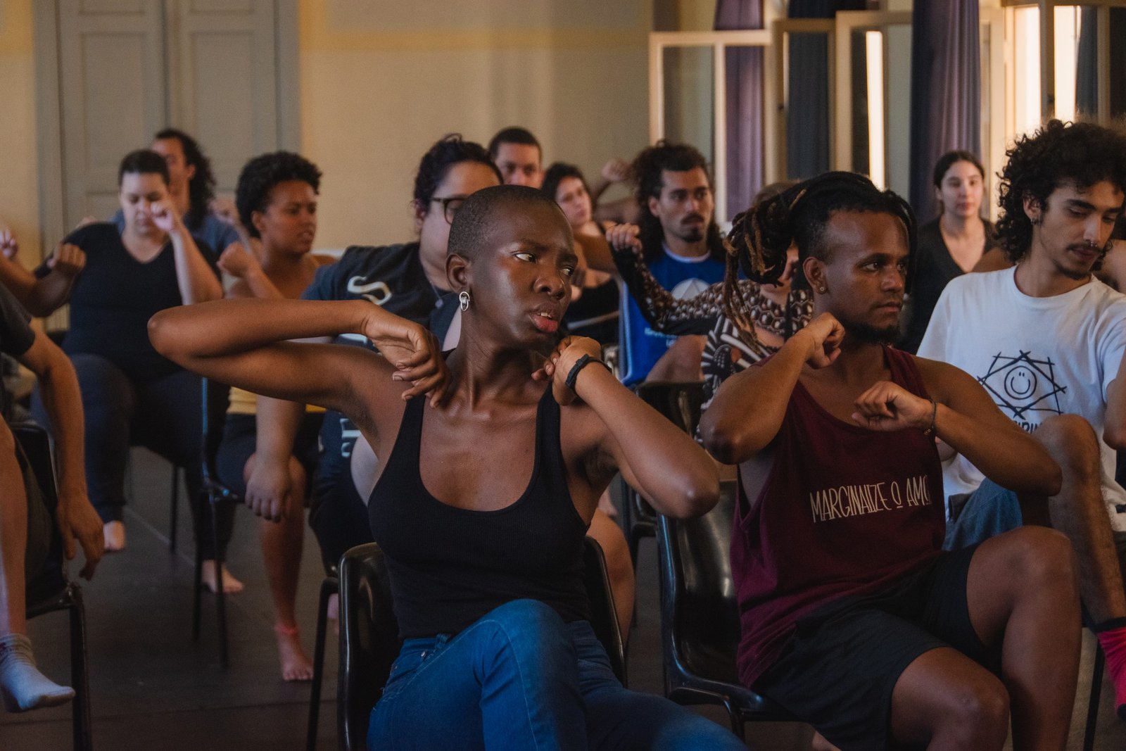 Fotografia colorida de Workshop "Corpo em Movimento" com Zuba Janaina no Brás