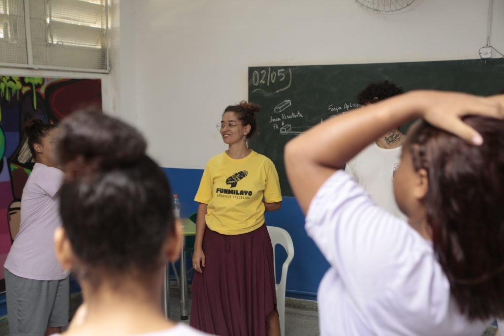 Oficina de Teatro na Casa Chiquinha Gonzaga. (3/5/2024).. Foto: Marcelo  I Comunicação Fundação Casa.