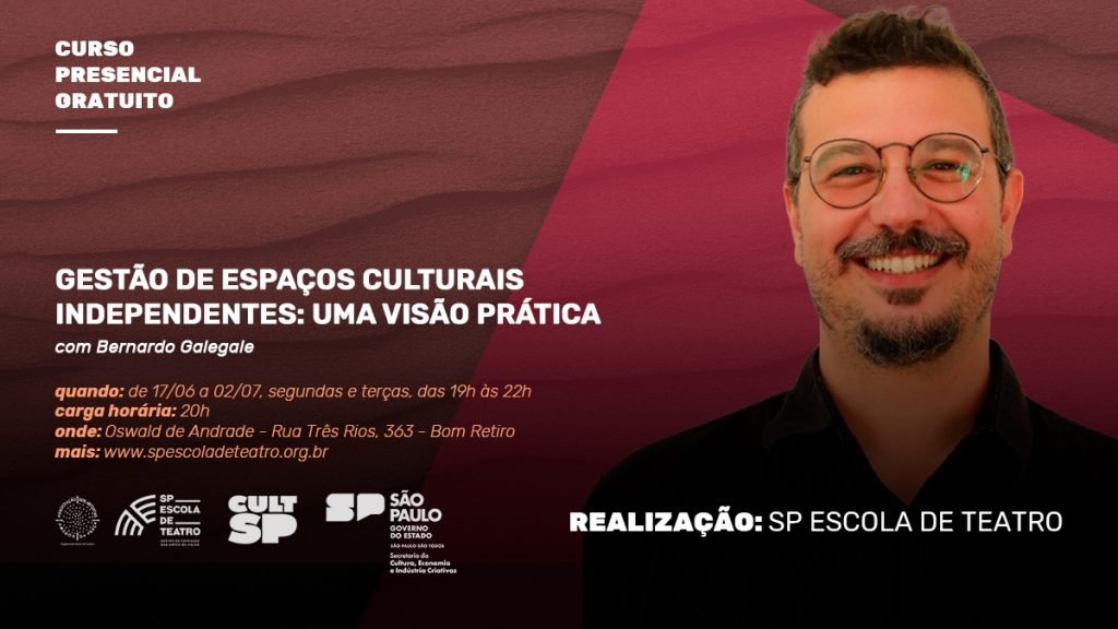 Oficina gratuita e presencial | GESTÃO DE ESPAÇOS CULTURAIS INDEPENDENTES: UMA VISÃO PRÁTICA