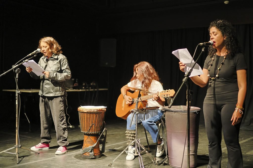 Segundo dia do Cena Única 2024, com os estudantes da Dramaturgia da SP Escola de Teatro, na Unidade Roosevelt. (14/6/2024). | Foto: Clara Silva.