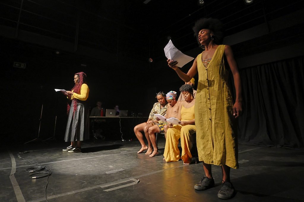 Segundo dia do Cena Única 2024, com os estudantes da Dramaturgia da SP Escola de Teatro, na Unidade Roosevelt. (14/6/2024). | Foto: Clara Silva.