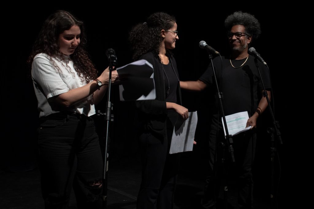 Primeiro dia do Cena Única 2024, com os estudantes da Dramaturgia da SP Escola deTeatro, na Unidade Roosevelt. (8/6/2024). | Rodrigo Reis