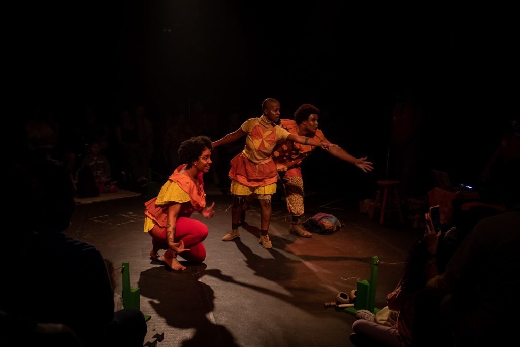 Apresentação da peça “No dia seguinte todo mundo riu”, feita pelos estudantes da SP Escola de Teatro, na Unidade Roosevelt. (6/7/2024). | Foto: Rodrigo Reis