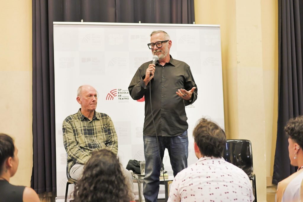 Masterclass com José Miguel Wisnik, na unidade Brás da SP Escola de Teatro. (6/8/2024) | Foto: Clara Silva