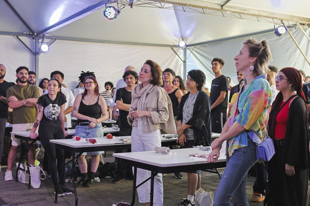 Recepção dos ingressantes do segundo semestre de 2024, na unidade Brás da SP Escola de Teatro. (3/8/2024) | Foto: Clara Silva