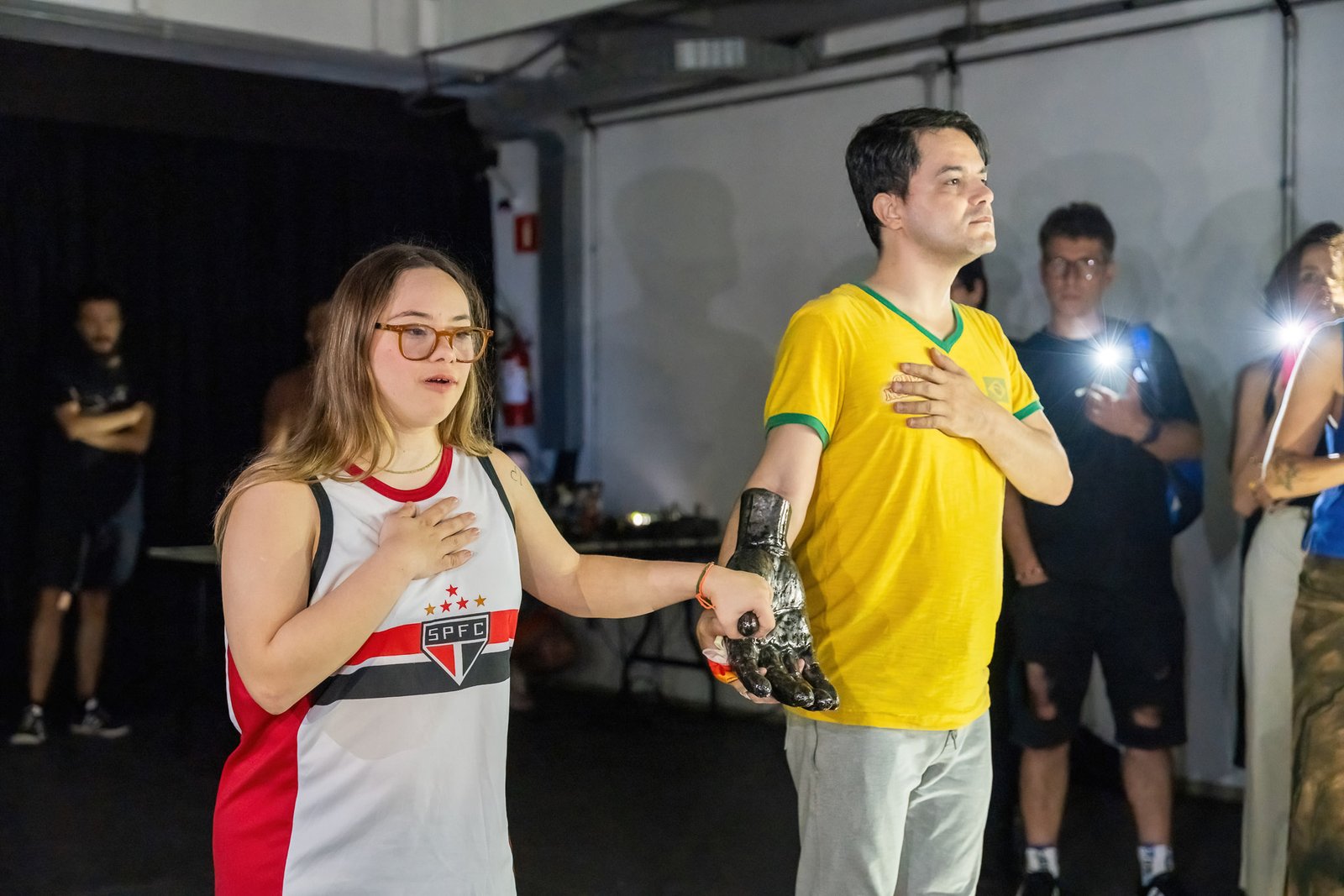 Apresentação no primeiro dia da Mostra de Microcenas dos estudantes de Direção da SP Escola de Teatro. (31/08/2024). | Foto: André Stefano