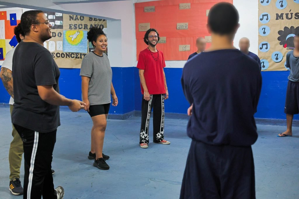 Oficina de teatro na Fundação Casa Rio Paraná, a partir da contrapartida dos alunos bolsistas do Programa Oportunidades. (12/11/2024). | Foto: Clara Silva.