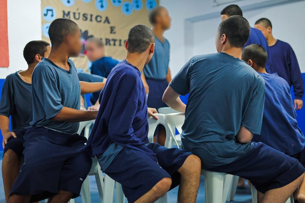 Oficina de teatro na Fundação Casa Rio Paraná, a partir da contrapartida dos alunos bolsistas do Programa Oportunidades. (12/11/2024). | Foto: Clara Silva.