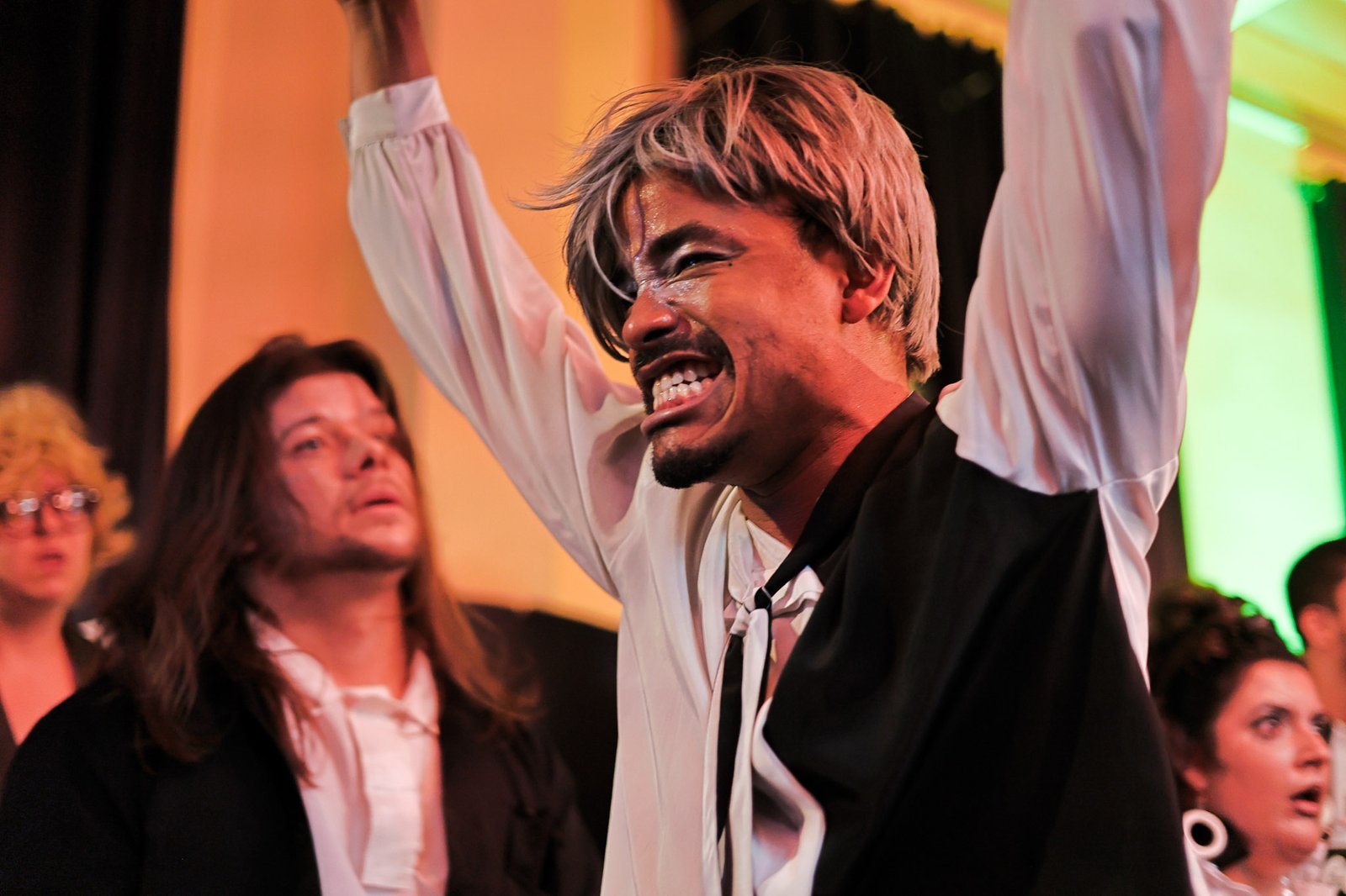 Experimento III do grupo N4 Vermelho, do segundo semestre de 2024, na SP Escola de Teatro. | Foto: Clara Silva.