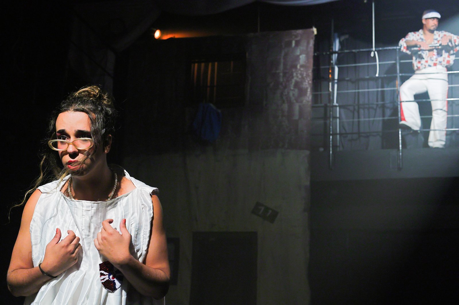 Experimento III do grupo N8 Amarelo, do segundo semestre de 2024, na SP Escola de Teatro. | Foto: Clara Silva.