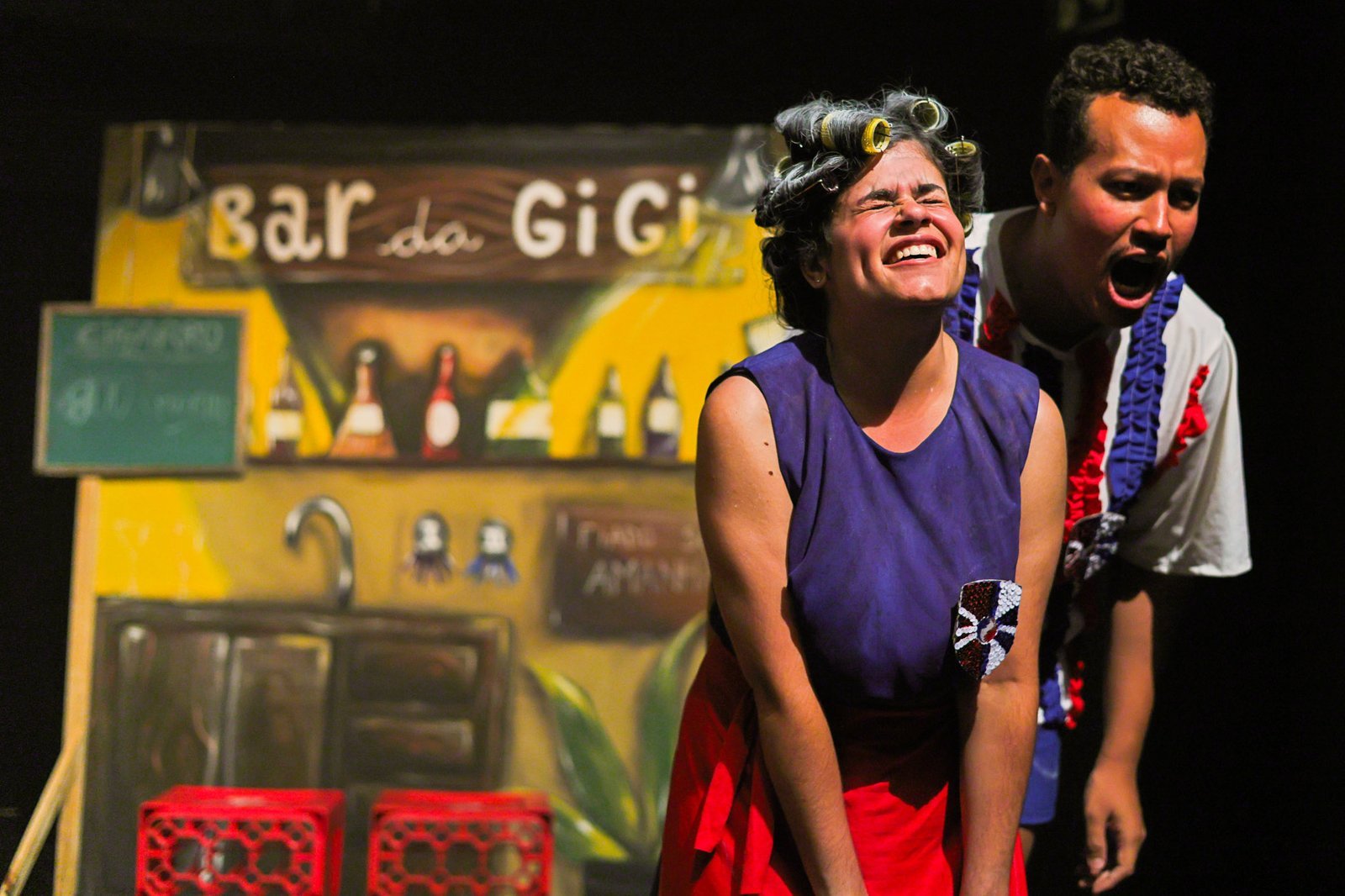 Experimento III do grupo N8 Amarelo, do segundo semestre de 2024, na SP Escola de Teatro. | Foto: Clara Silva.