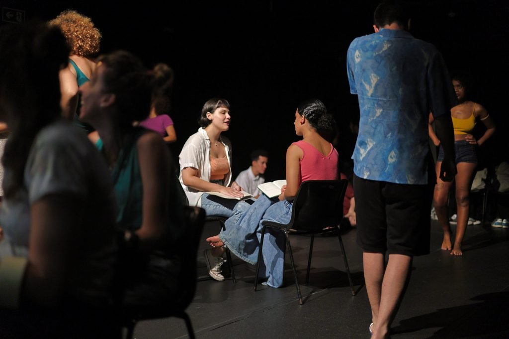 Curso “Atuando no audiovisual: presença e escuta” com Christian Landi, na sede Roosevelt da SP Escola de Teatro. (16/01/2025) | Foto: Clara Silva.