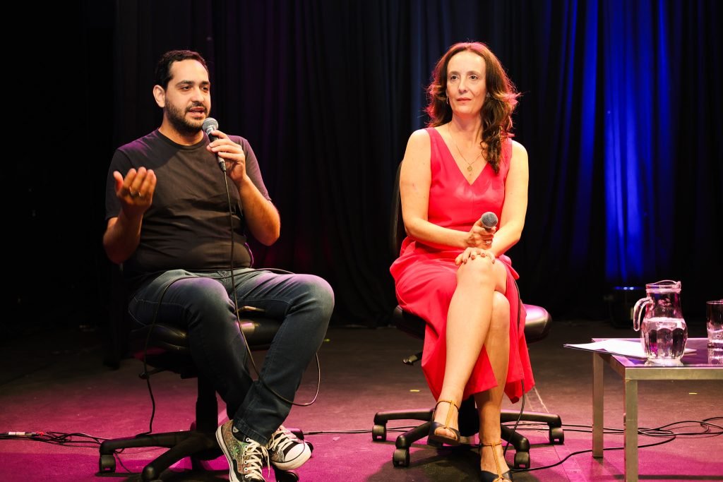 Mesa de debate - "Cuidar de Si para Cuidar dos Nossos: Saúde e Bem-Estar Trans em Redes de Afeto", com Walter Mastelaro Neto, Doutora Daniela Galli e Doutor Marcello Medeiros Lucena. (28/01/2025). | Foto: Clara Silva.