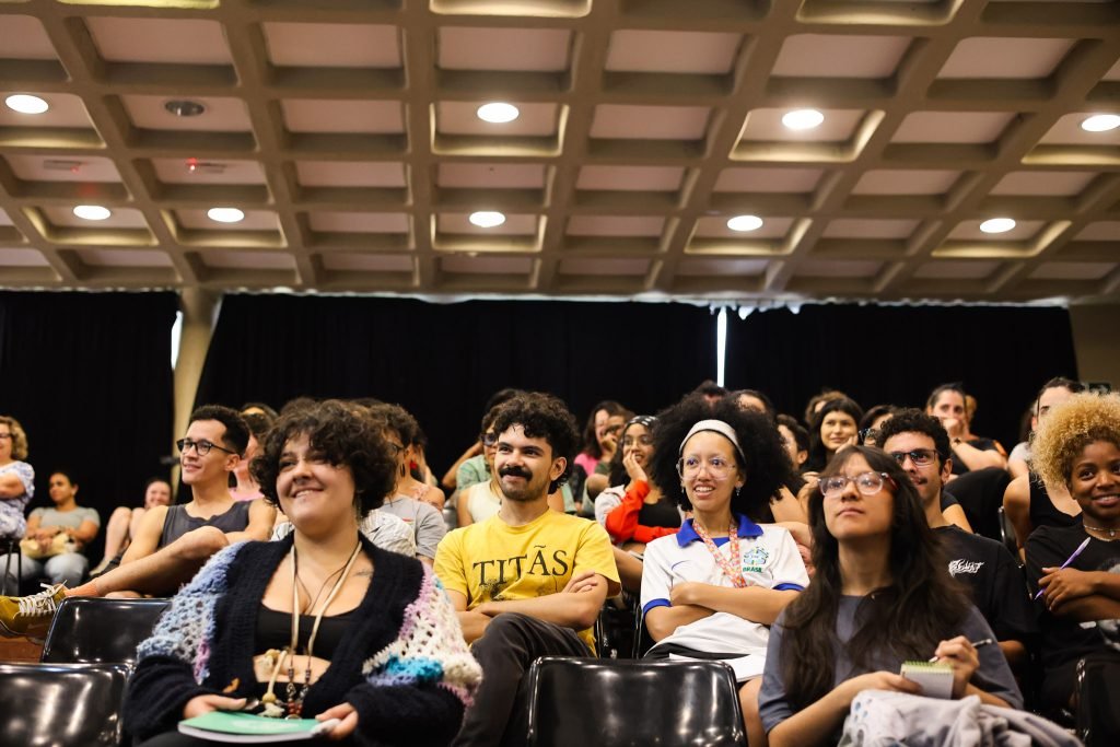 Aula Inaugural do 1° semestre de 2025 com Regina Muller, na unidade Brás da SP Escola de Teatro. (06/02/2025) | Foto: Clara Silva