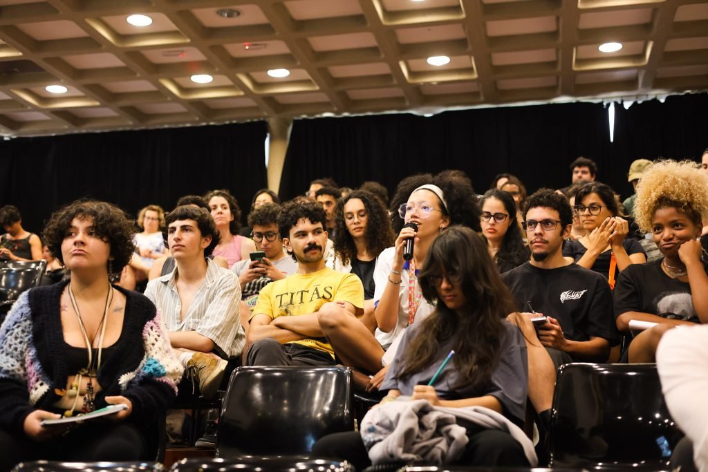 Aula Inaugural do 1° semestre de 2025 com Regina Muller, na unidade Brás da SP Escola de Teatro. (06/02/2025) | Foto: Clara Silva