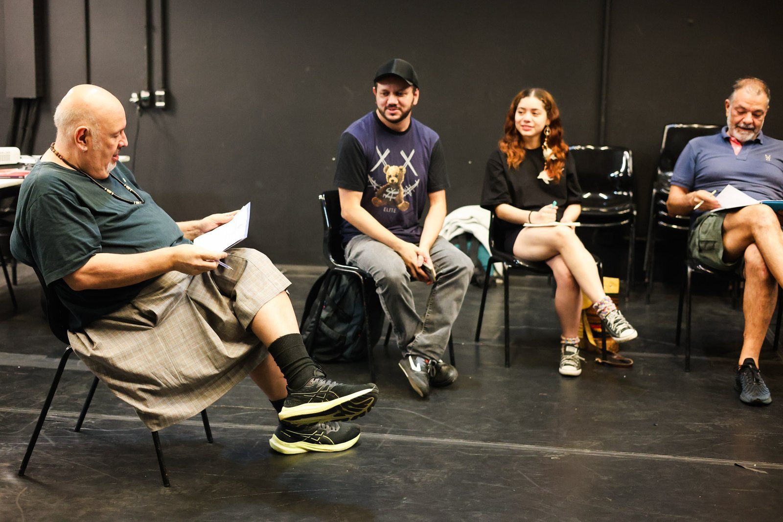 Curso “A composição do personagem a partir da palavra” com Gerson Steves, na sede Roosevelt da SP Escola de Teatro. (15/04/2025) | Foto: Clara Silva.