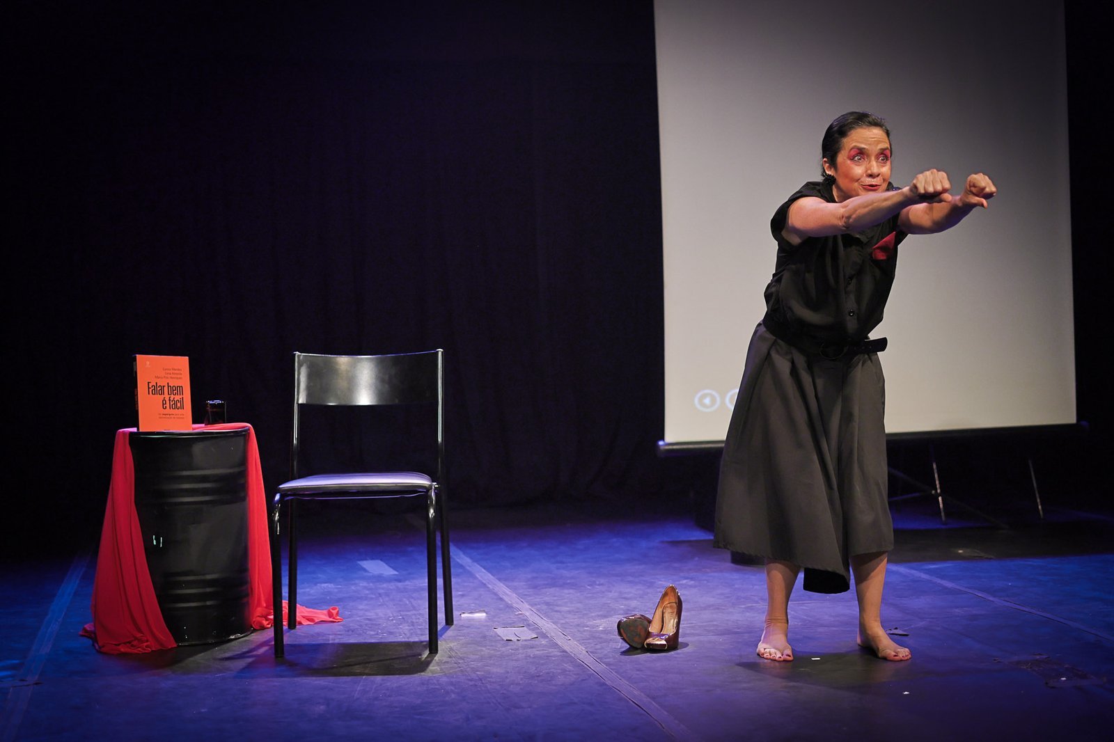 Espetáculo "Como Expressar uma Dor: Teoria e Prática", na sede Roosevelt da SP Escola de Teatro. (05/03/2025) | Foto: Clara Silva