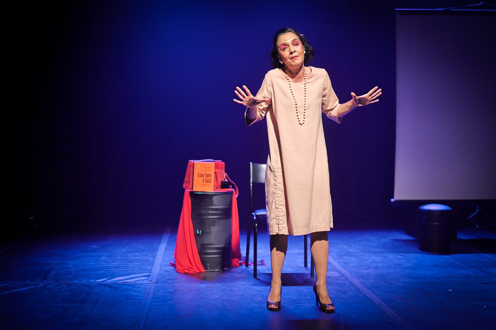 Espetáculo "Como Expressar uma Dor: Teoria e Prática", na sede Roosevelt da SP Escola de Teatro. (05/03/2025) | Foto: Clara Silva