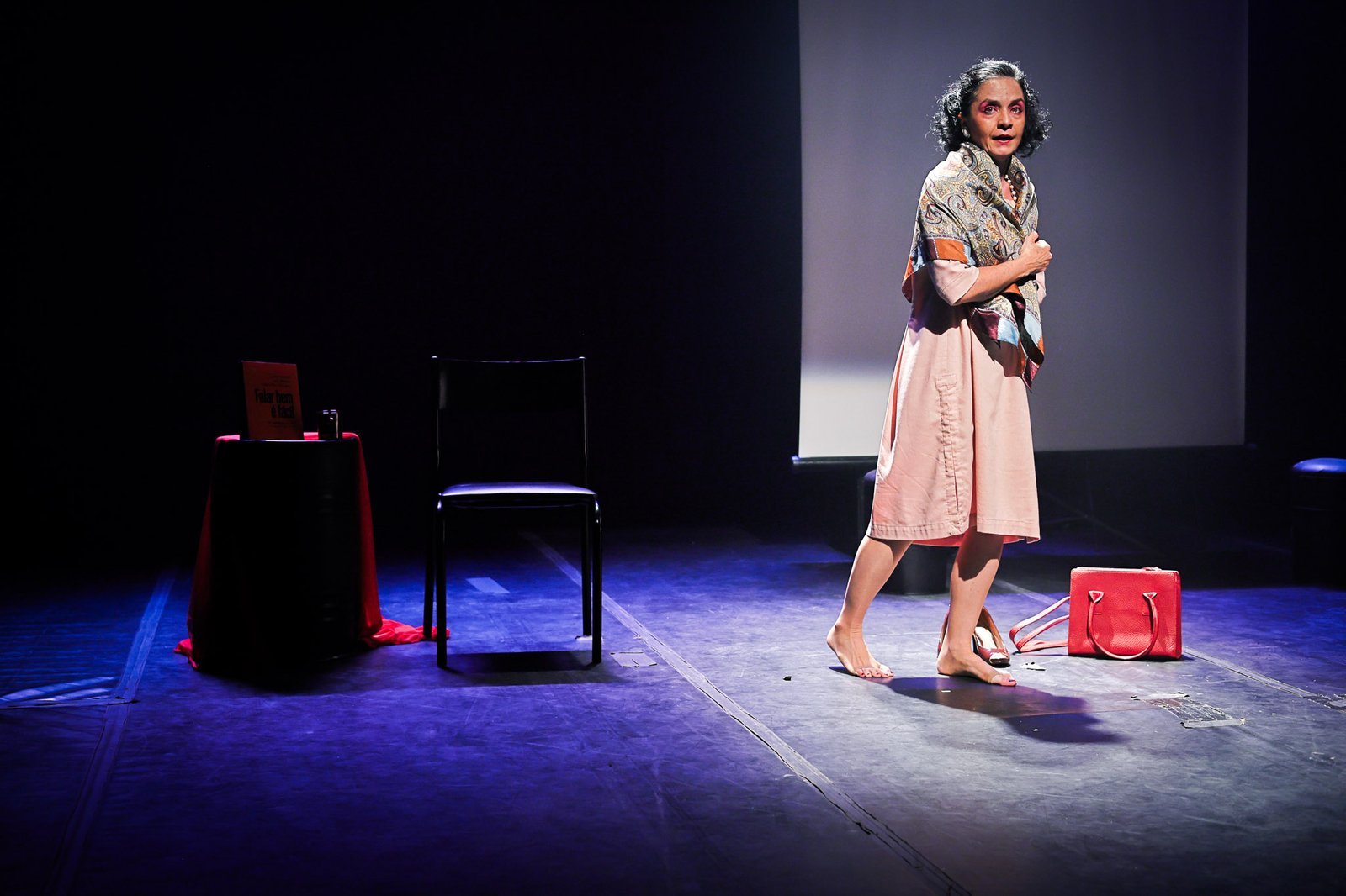 Espetáculo "Como Expressar uma Dor: Teoria e Prática", na sede Roosevelt da SP Escola de Teatro. (05/03/2025) | Foto: Clara Silva