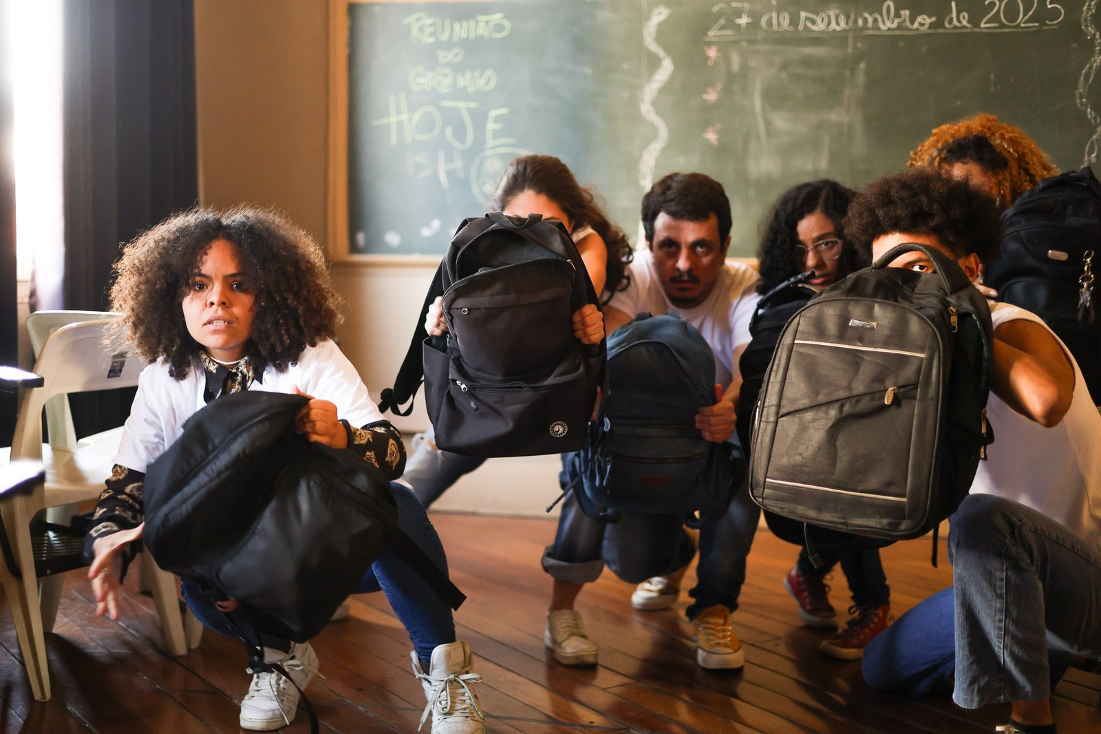 Mostra de Microcenas dos estudantes do módulo vermelho do curso regular de Direção da SP Escola de Teatro. (27/09/2025). | Foto: Clara Silva