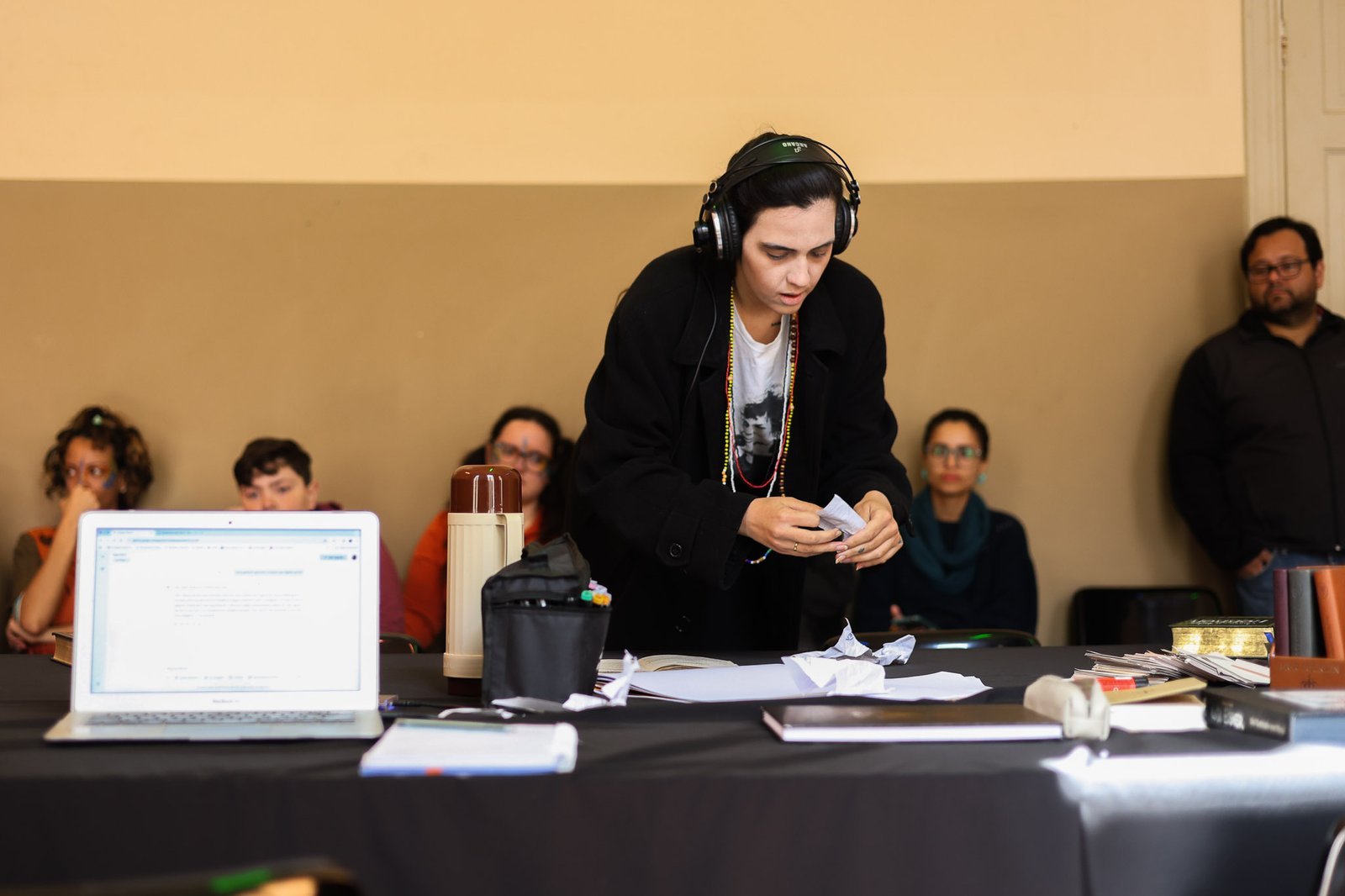 Mostra de Microcenas dos estudantes do módulo vermelho do curso regular de Direção da SP Escola de Teatro. (27/09/2025). | Foto: Clara Silva