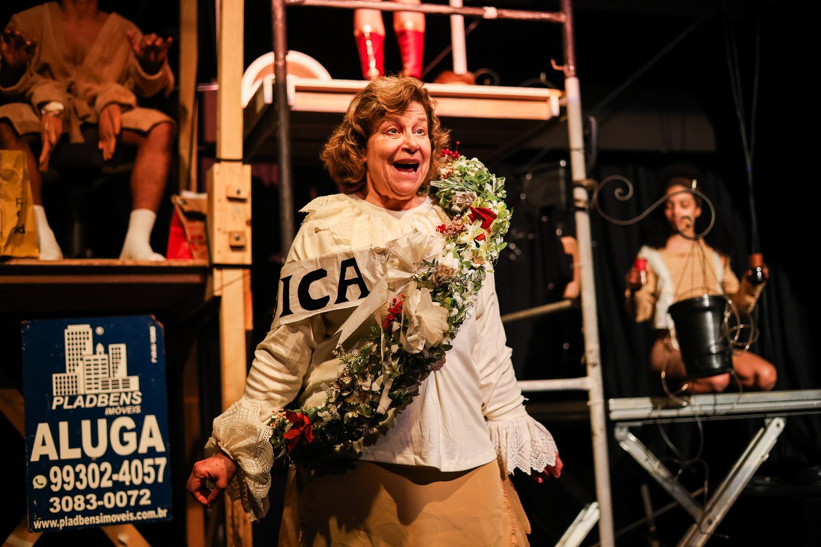 Experimento II do grupo N4 Amarelo, do segundo semestre de 2025, na SP Escola de Teatro. | Foto: Clara Silva.